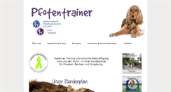 Desktop Screenshot of pfotentrainer.de